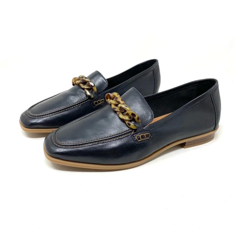 Clarks Sarafyna Iris Loafer Black Leather Comfort Wide Comfort Office Slip On